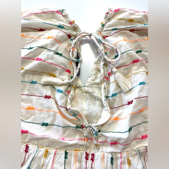 Zara Multi Colored Dotted Mesh Mini Dress XS - Picture 14 of 15